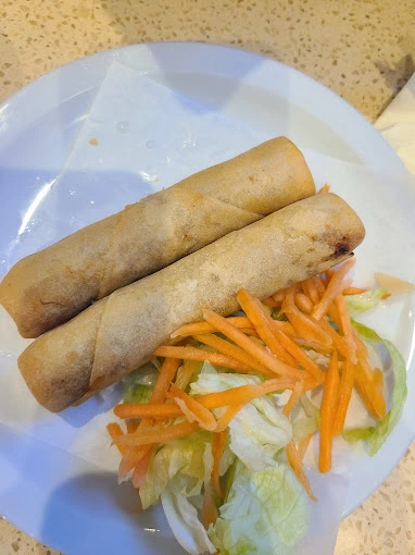 Chicken satay salad rolls at Pho Dinosaur 2 Forest Lawn